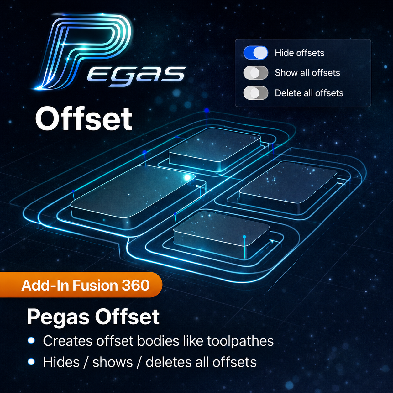 Pegas Offset — CNC cutter spacing and clearance checker add-in for Autodesk Fusion 360