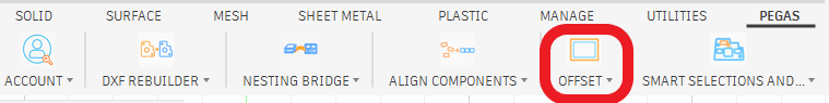 Pegas Tab Button Location